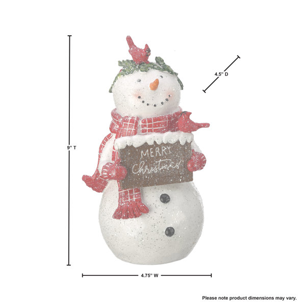 Regency International Merry Christmas Snowman and Cardinals | Wayfair