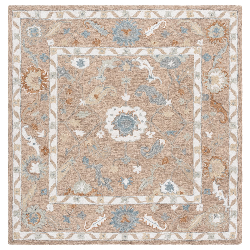 Metro Hand Tufted Wool Oriental Rug, Square 6'