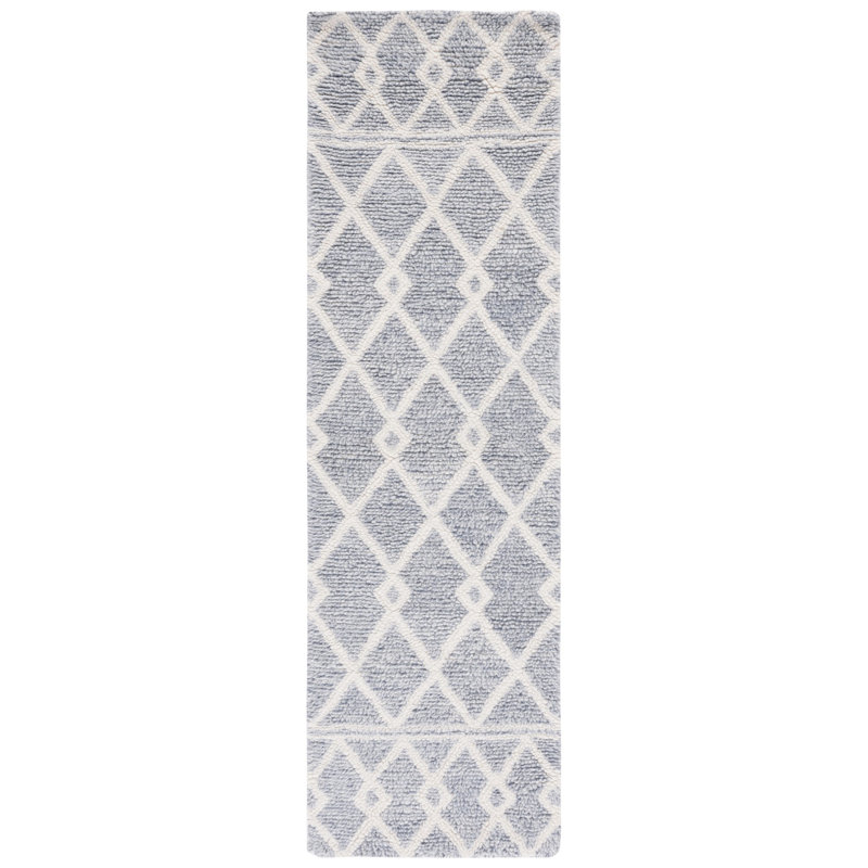 Tapis gris / ivoire Vermont 554, Tapis de couloir 2 pi 3 po x 8 pi