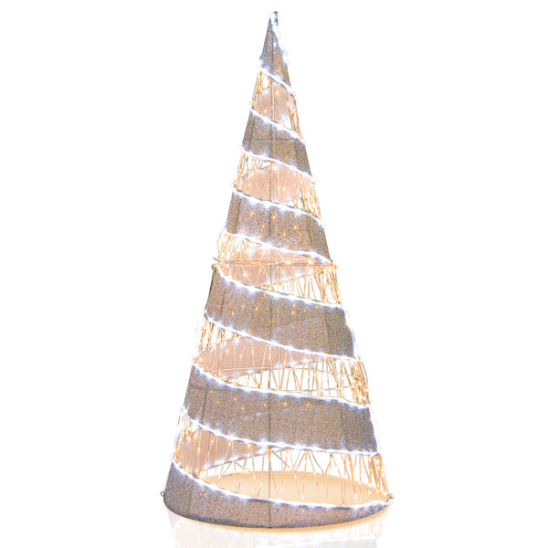 The Holiday Aisle® Christmas Spiral Cone Trees Glittered Lighted 