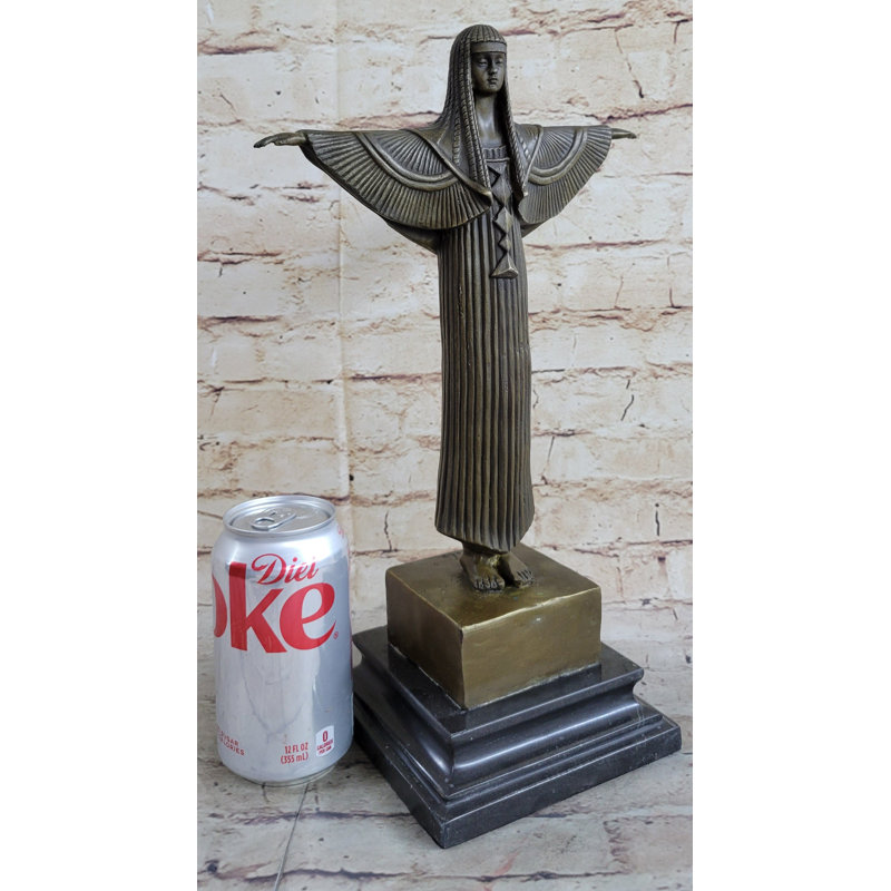 Figurine originale en marbre de bronze princesse égyptienne Milo