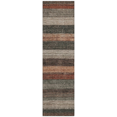 Machine Washable Indoor/Outdoor Xhevrie Paprika Rug