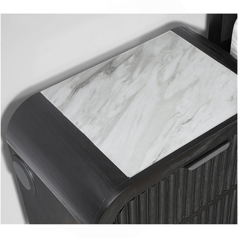 Commode blanche et noire Beverly