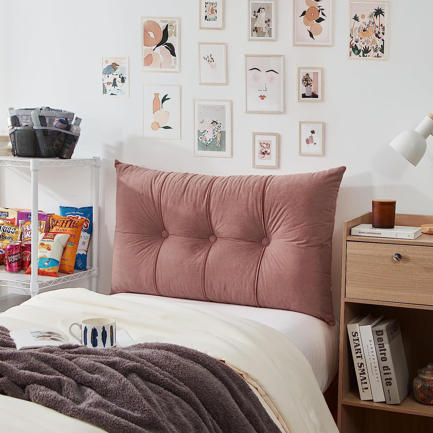 College Dorm Dorm Backrest Pillow DormCo Rainha Plush Tufted