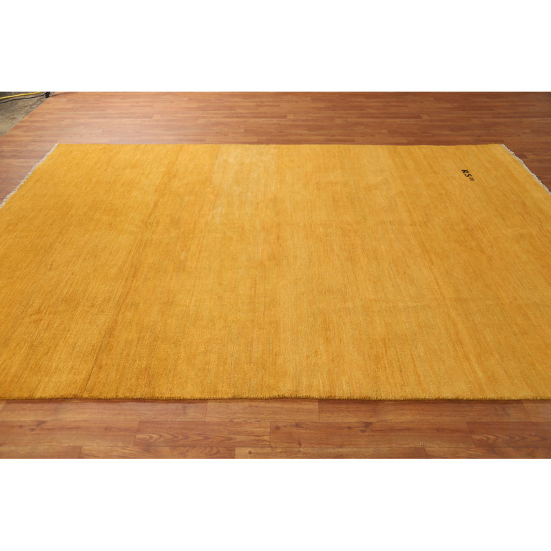 Tapis oriental doré rouille Gabbeh 6 x 10