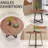 43.3" Round Dining Table For 4-6 People, MDF Wood Tabletop With Metal Legs, Modern Kitchen Table With X-Shaped Base, Large Round Table For Dining Room, Living Room, Apartment.-2102085929