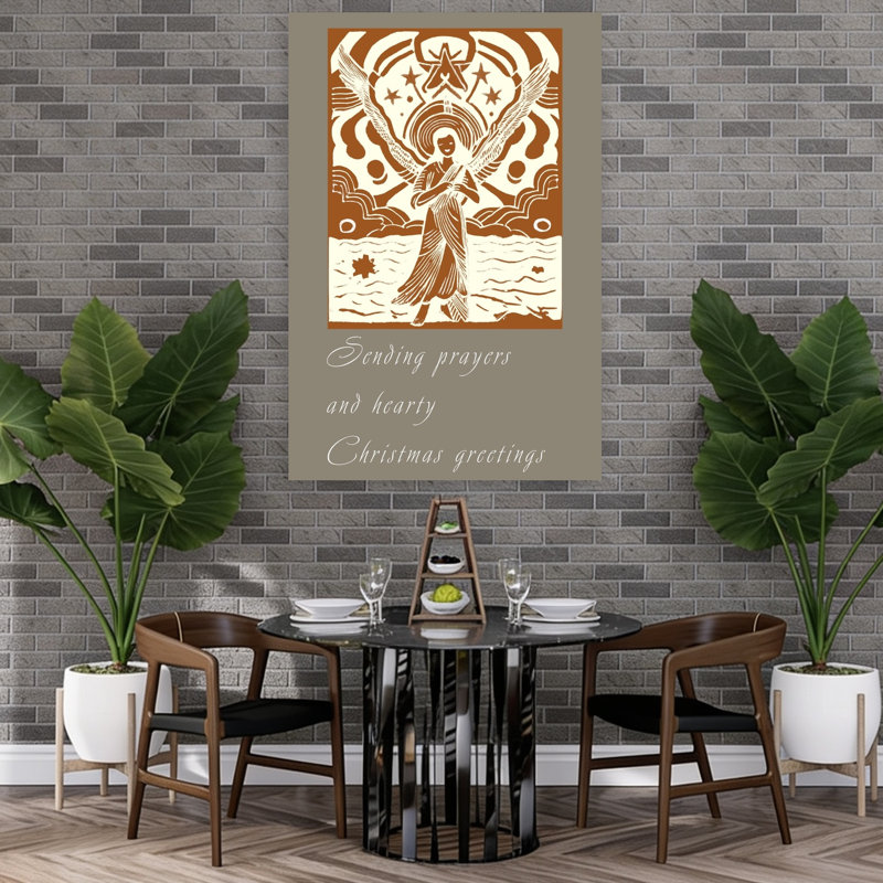 Peaceful Christmas Angel Ethereal Peaceful Serene Landscape Nature Wall Art Print 1 Piece Wrapped Canvas Wall Art
