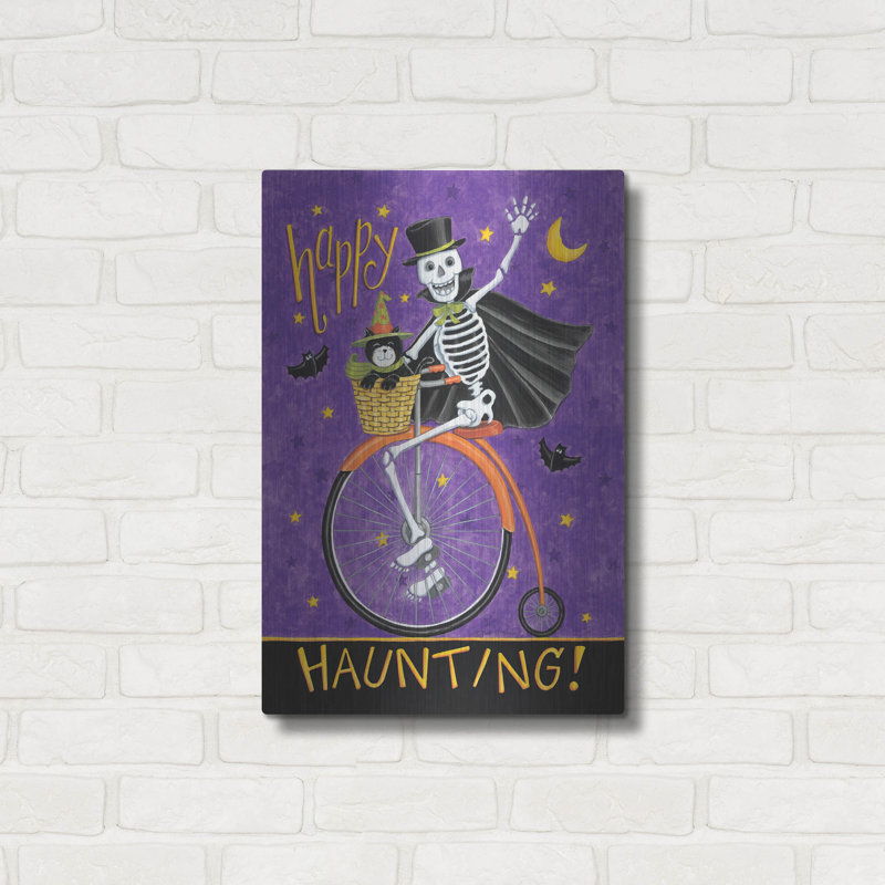«Skelton On Vélo» par Deb Strain, H 24 po x l 16 po