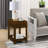 25'' Rectangular Farmhouse End Table With Storage Shelf, Sofa Side Table With Solid Wood Legs For Living Room, Bedroom, Office-13242564