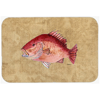 Caroline's Treasures Snapper Glass Cutting Board