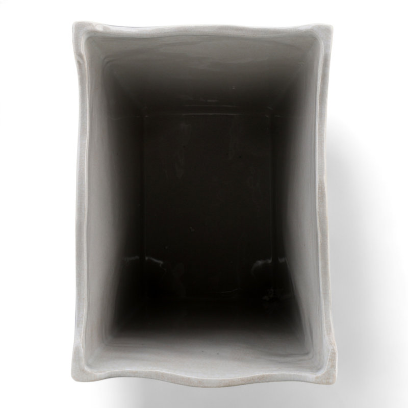Poubelle en porcelaine bleue / blanche