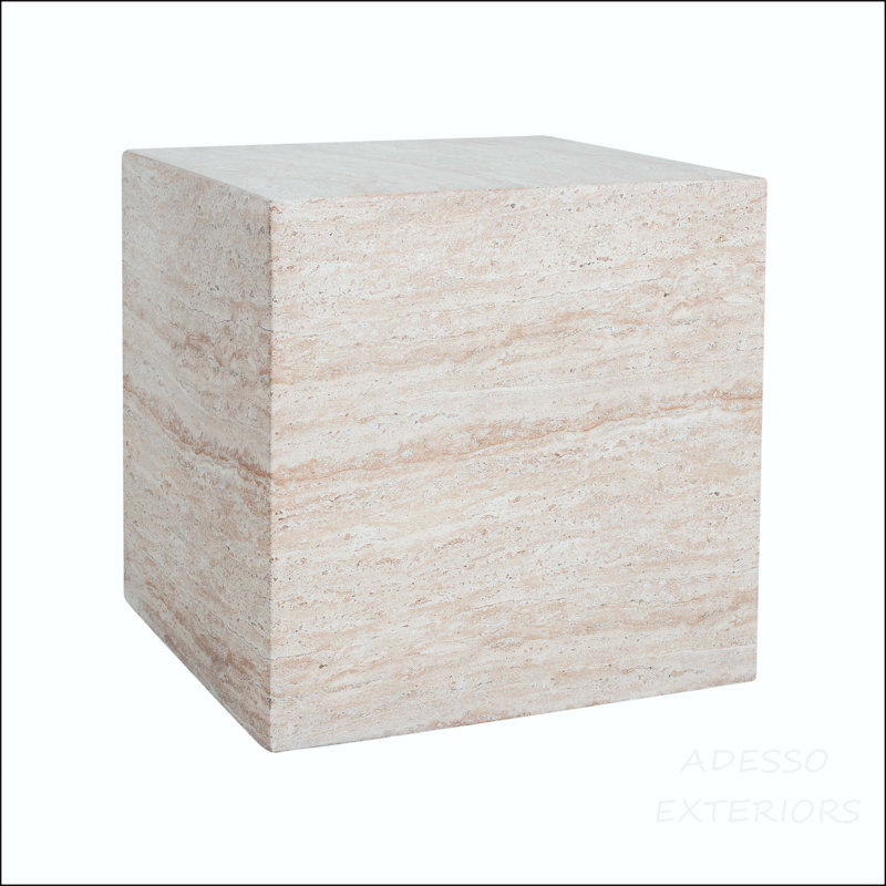 Table d'appoint carrée en travertin MGO
