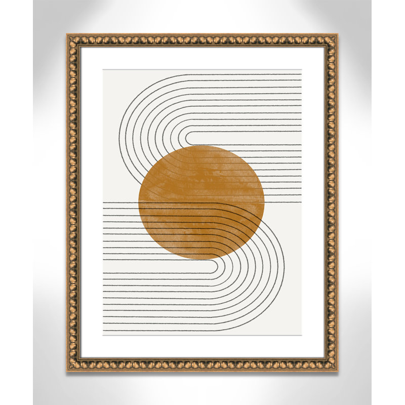Échos courbés par Miuus Studio, Imprimé mat, Gold Leaf Beads, L 24,5 po x H 30,5 po