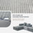 American Style Convertible Modular 4 - Seat Compression , Grey With Medium Firm Seat, 100% New Foam, Us , Standard 100 By Brushed Corduroy Covers, Shrink And Stain Skin-872517025