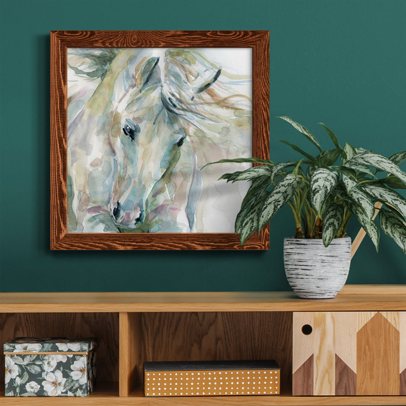 Soft Bay II - peinture sur toile encadrée, H 34,5 po x l 34,5 po x P 1 po, Érable encadré
