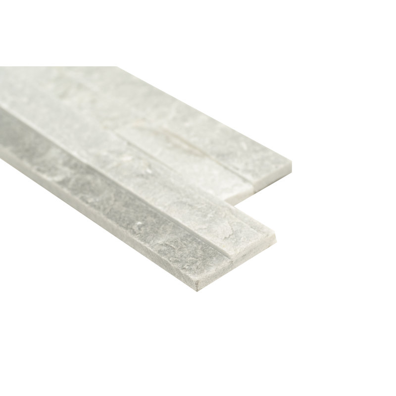 Carrelage mural en pierre naturelle 4,5 po x 16 po Stonecrest, Glacier gris