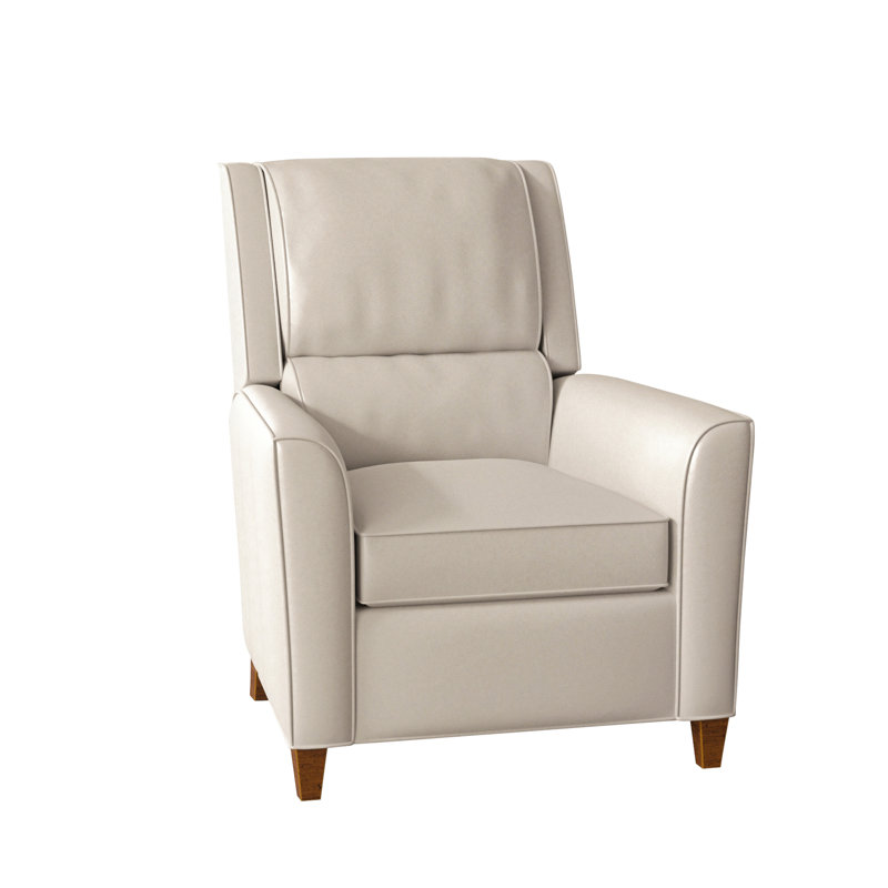 Roswell Recliner, Aline Light Gray Stonewash Genuine Leather, New Classiques, Manual