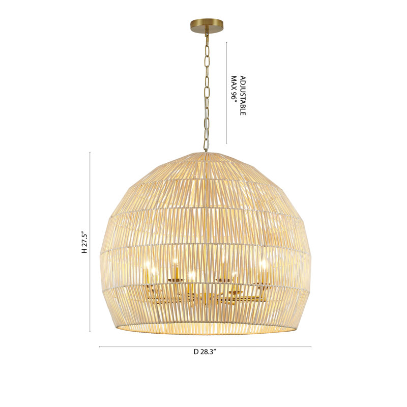 Luminaire suspendu transitionnel 8 lumières