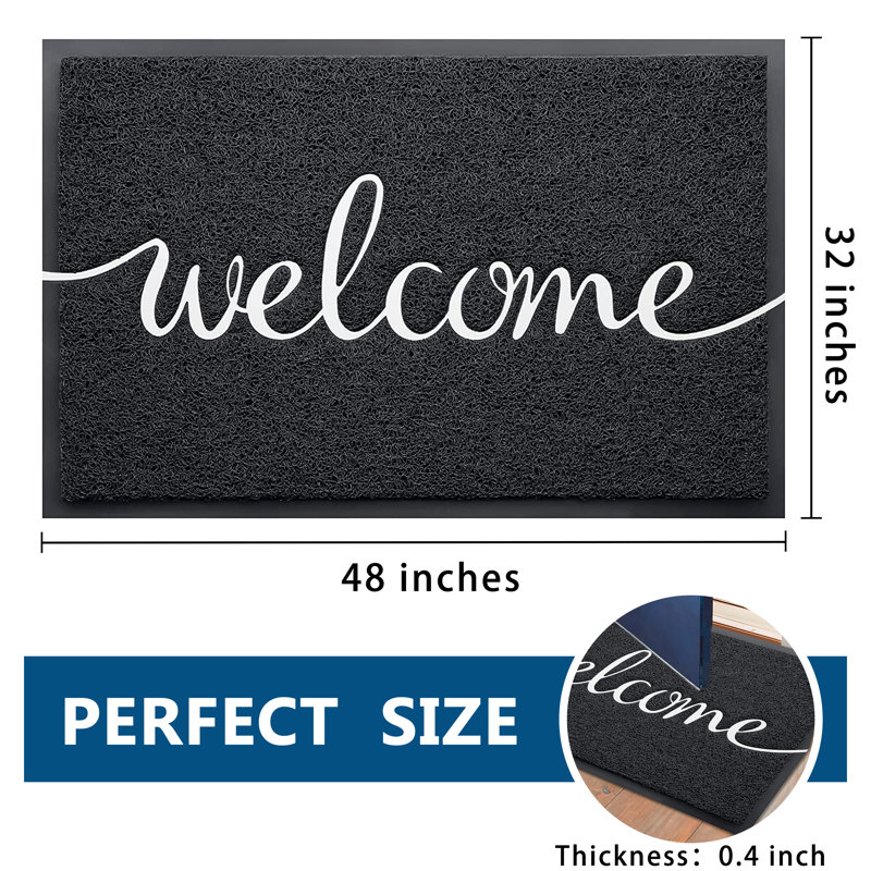Paillasson antidérapant, Welcome, 32'' W x 48'' L