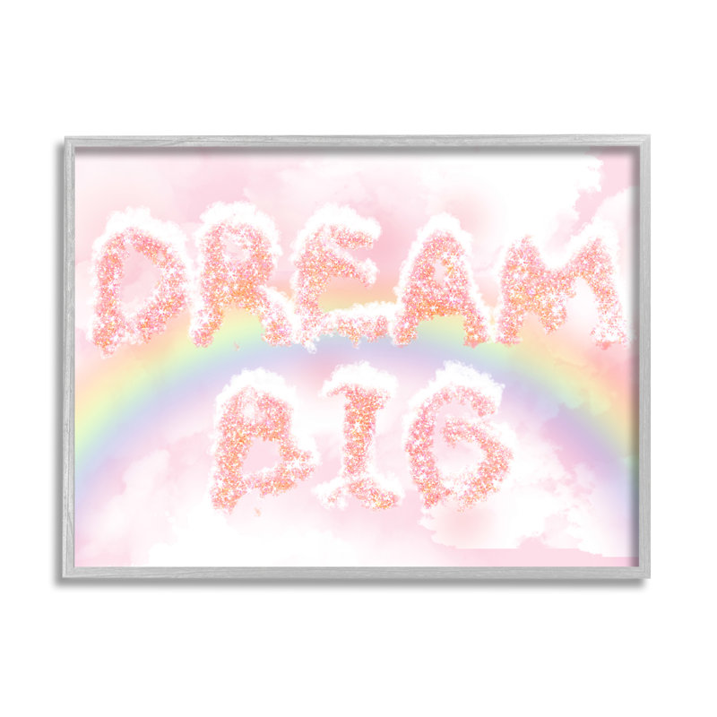 Dream Big Sparkle Cloud, H 11 po x l 14 po x P 1,5 po, Estampe numérique Farmhouse