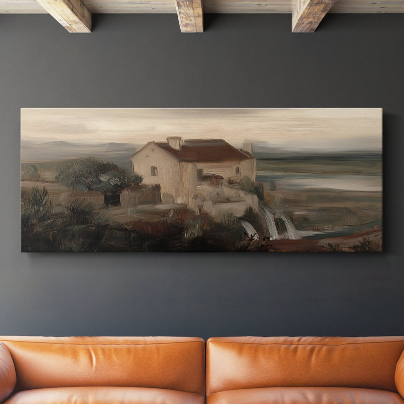 Série paysage - CXCIV - Toile tendue avec châssis - Prêt à accrocher, H 16 po x l 40 po