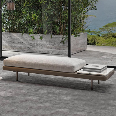 Italian Light Luxury Simple Grey Bench