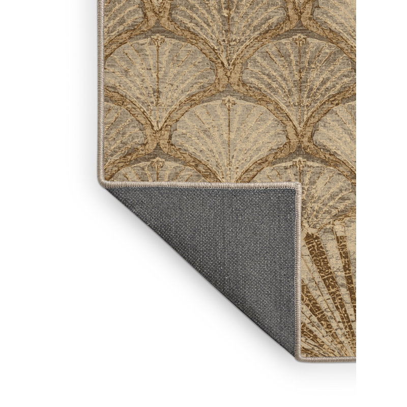 Tapis moelleux et moelleux à motif abstrait moderne et contemporain du Nouvel An brun et beige, 6 x 9