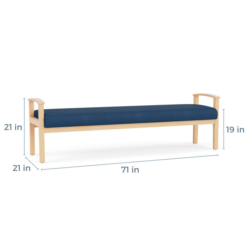 Banc en bois massif Amherst, Naturel, Patriot Plus Blue Ridge