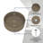CASAINC Maple 17'' Concrete Circular Bathroom Sink-86669235