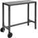 Arteta  39”/55"W X 37"H Rectangular Metal Outdoor Bar Table with Wheels
