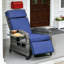 Chaise de patio inclinable avec repose-pieds et plateau latéral escamotable-1008336355