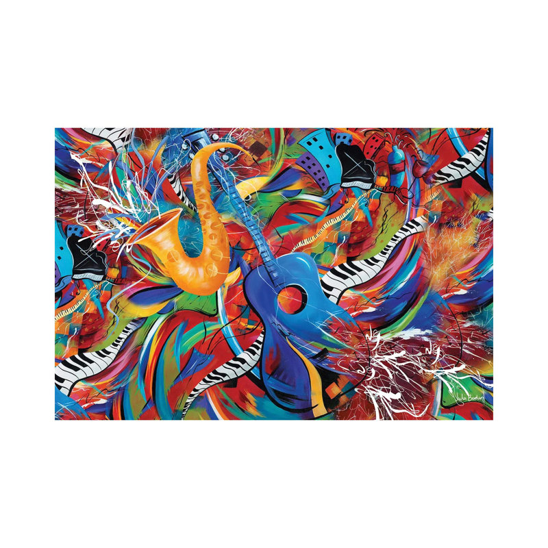 Nightlife Music- Gallery-Wrapped Canvas Giclée, 26" H x 40" W