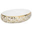 Lavabo à poser ovale blanc et or 23,2 x 15,7 x 5,9 po vidaXL