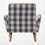 Fauteuil d'appoint rembourré avec pieds en bois d'hévéa-1003002345