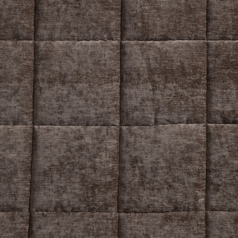 Vera Wang Chenille Box Solid Reversible Quilt Set, Chocolate Brown, King Quilt + 2 King Pillowcases