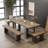 Brown Rectangular Solid Wood Dining Table-134075884
