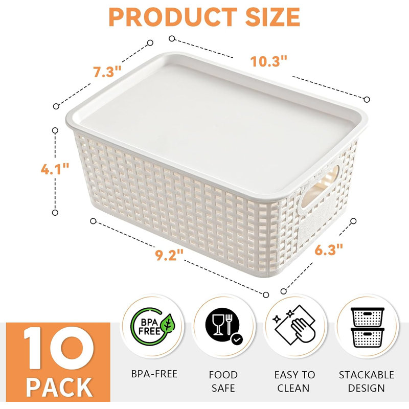 Rebrilliant Plastic Decorative Basket