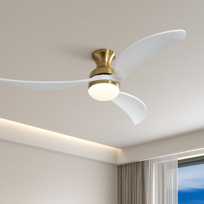 52" Nicola 3 - Blade LED Standard Ceiling Fan with Remote Control and Light Kit Included