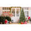 Arbre de Noël de 9 pi avec 750 lumières à DEL blanc chaud, 3750 branches Pe + à pointe enneigée, 111 baies rouges réalistes et pin, conception à charnières pour les fêtes de Noël