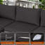 Ensemble de canapé d'extérieur en osier 7 pièces avec table de foyer et coussins PE 7 pièces-87935088