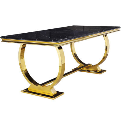 Metal Base Dining Table