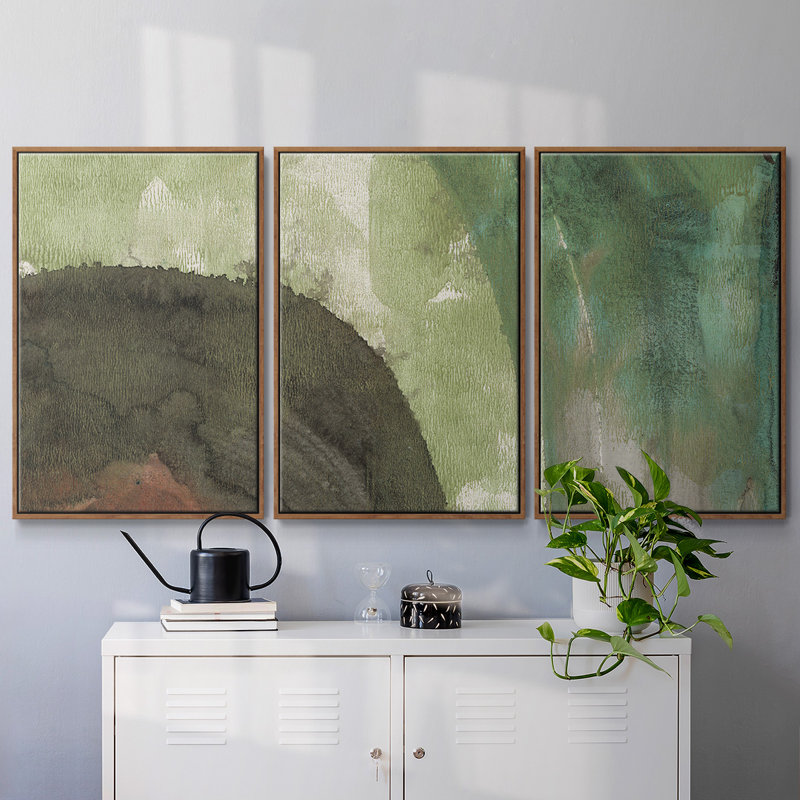 Serene Green I 3 pièces, H 40 po x l 78 po x P 2 po, Noyer
