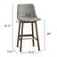 Tabouret de bar 28 po en bois massif à dossier bas 28 po (ensemble de 4)-132042877