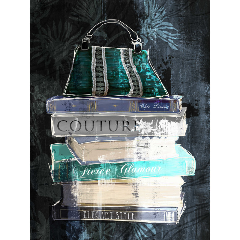 Livres sur la mode - reproduction sur toile tendue, H 48 po x l 36 po