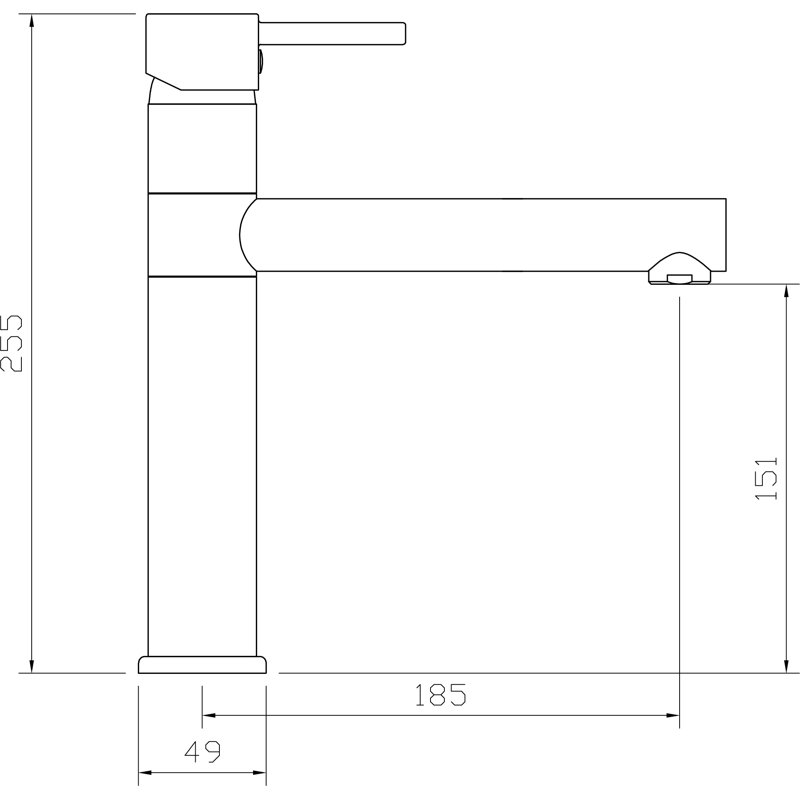 Abode Tower Single Lever Mixertap, Chrome