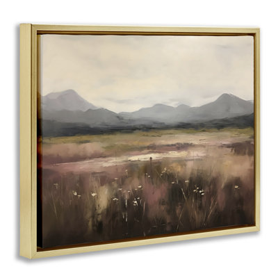 Cadre flottant Flower Field Mountain, design Creative Studio