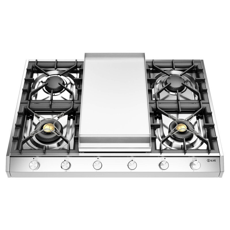 Plaque de cuisson au gaz 36 pouces avec 5 brûleurs scellés LVE Professional Plus II Series, Propane liquide
