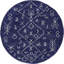 Tapis à poils longs couleur denim-593626323