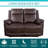 Semi Pu Synthetic Leather Recliner Loveseat Sofa-1150433856