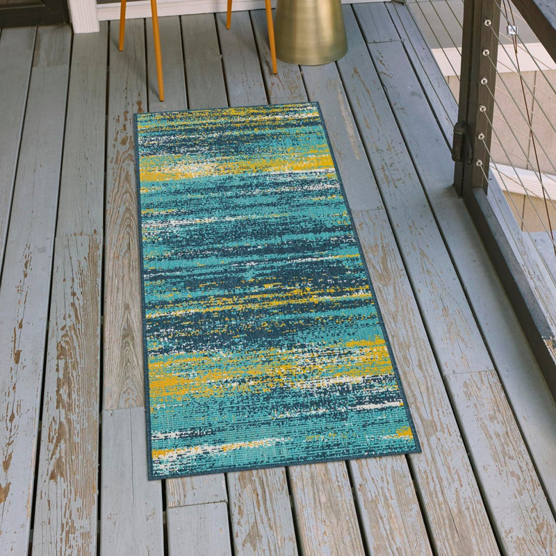 Tapis d'extérieur intérieur / extérieur Coastal, Tapis de couloir 2 pi x 6 pi 1 po